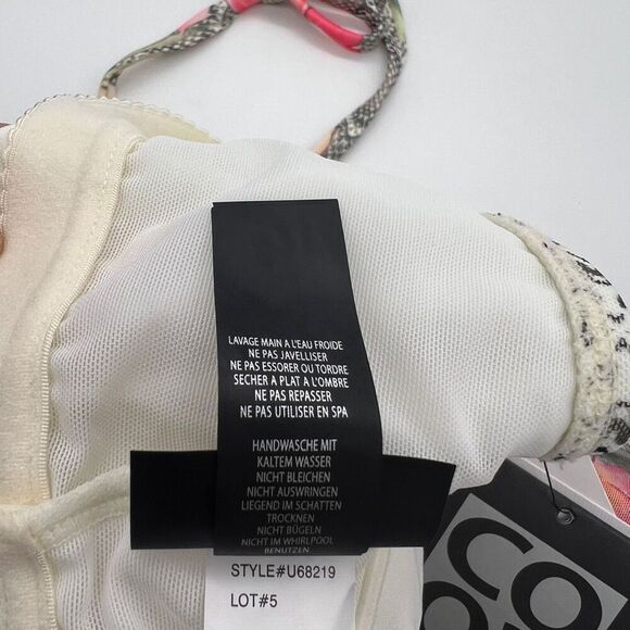 Coco Reef NWT Tropical Floral Mesh Halter Tankini Swim Top Size 38D - Picture 15 of 16